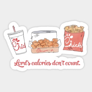 Lord's Calories Don't Count Sticker